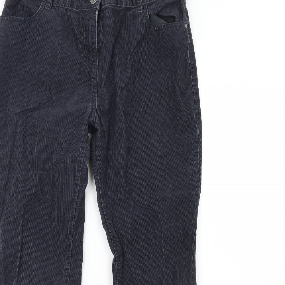Preworn Womens Blue  Corduroy Flared Jeans Size 34 in L30 in