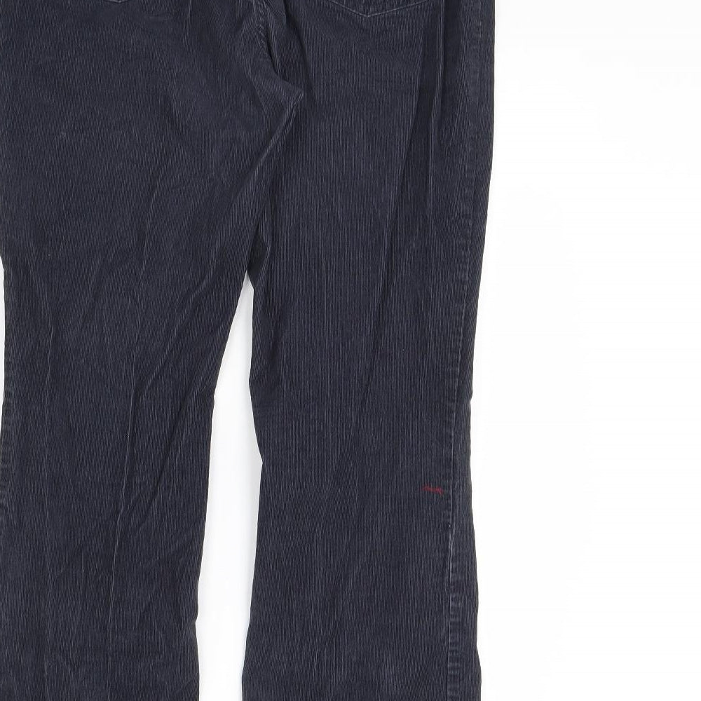 Preworn Womens Blue  Corduroy Flared Jeans Size 34 in L30 in