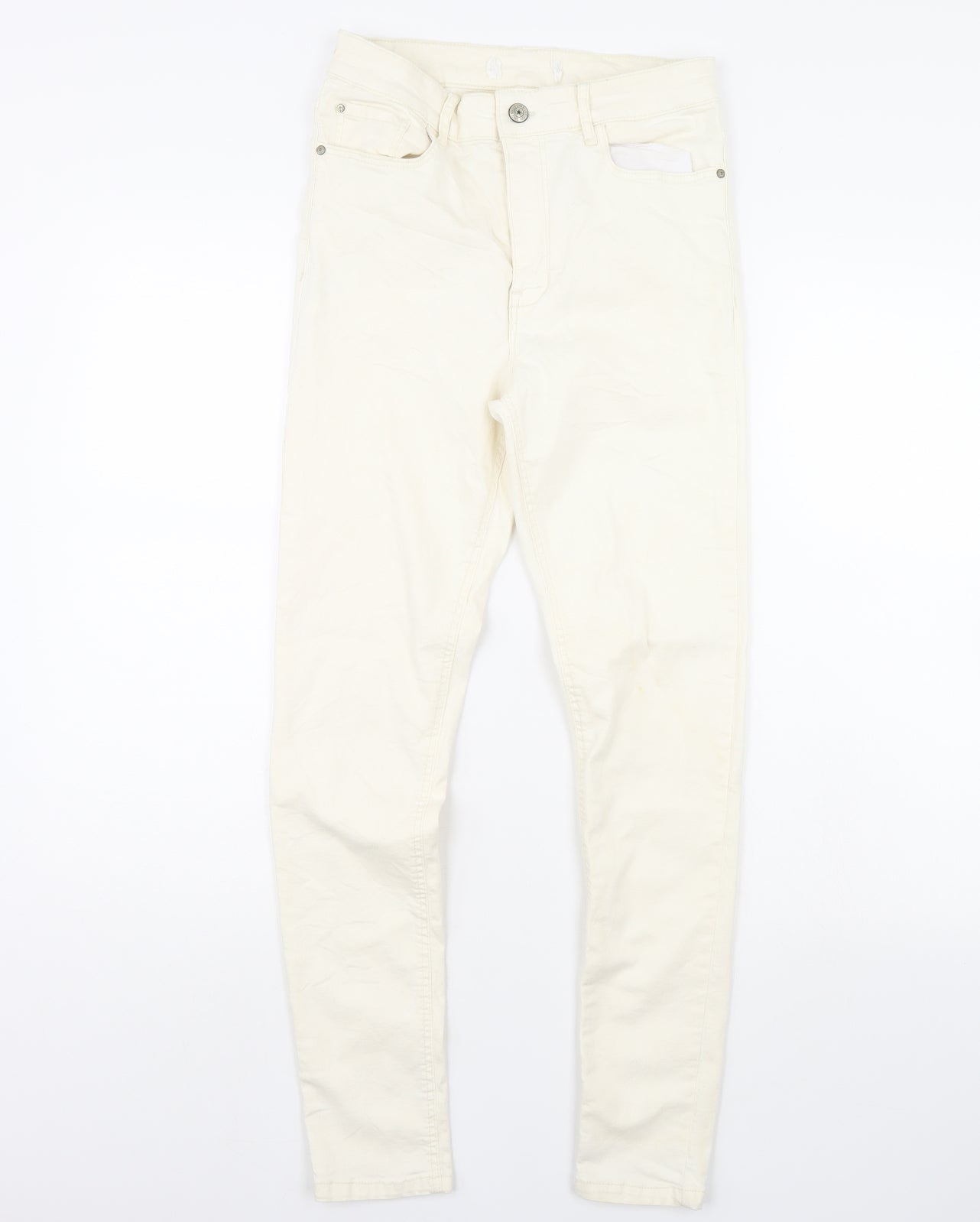 Mng Womens Ivory   Skinny Jeans Size 28 in L30 in