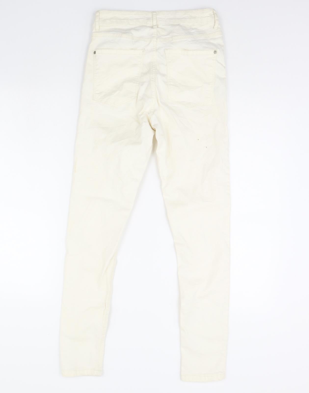Mng Womens Ivory   Skinny Jeans Size 28 in L30 in