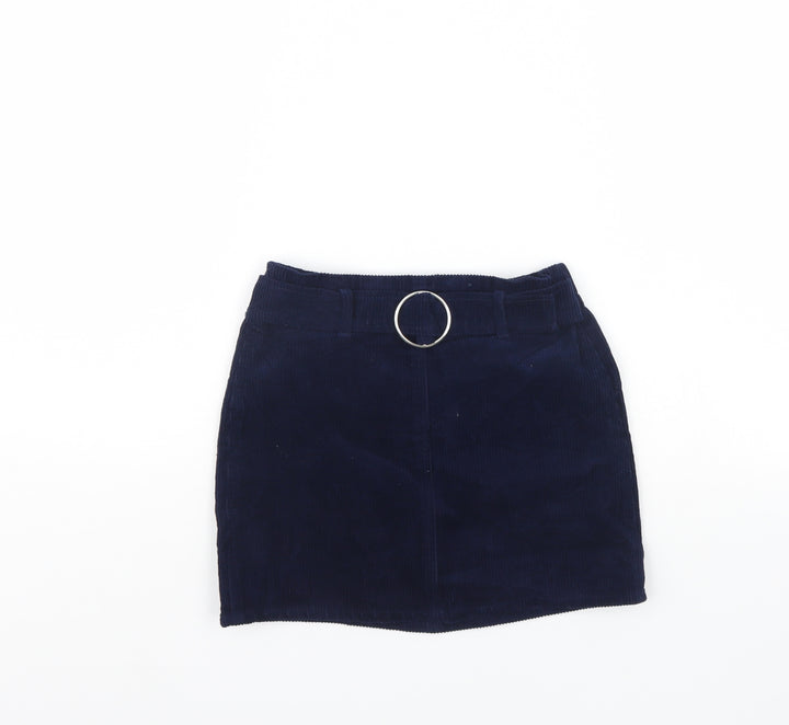 Denim & Co. Girls Blue  Corduroy Mini Skirt Size 8 Years