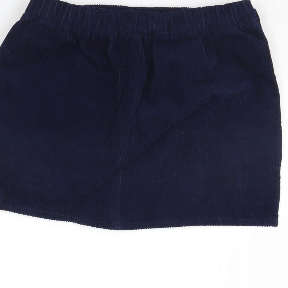 Denim & Co. Girls Blue  Corduroy Mini Skirt Size 8 Years