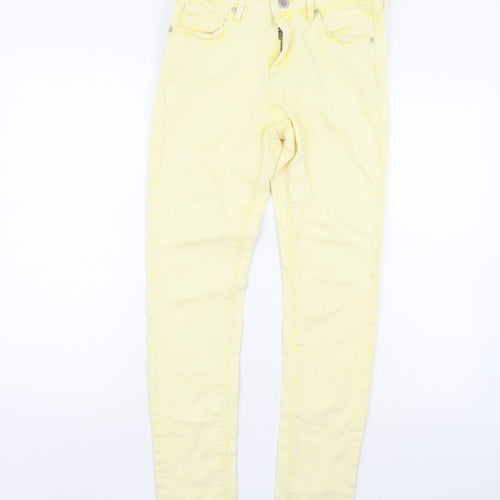 Topshop Womens Yellow   Skinny Jeans Size 30 in L30 in