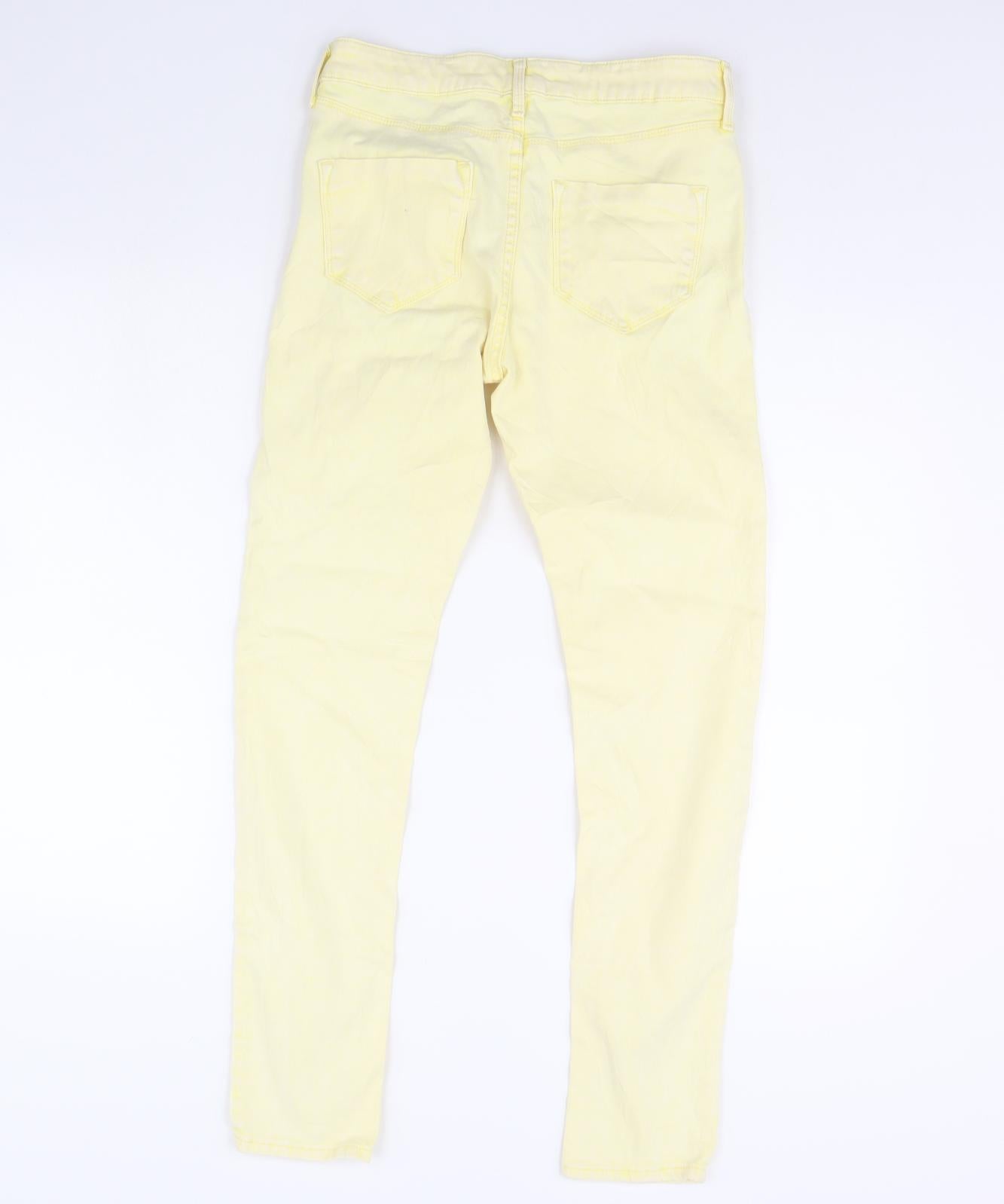 Topshop Womens Yellow   Skinny Jeans Size 30 in L30 in