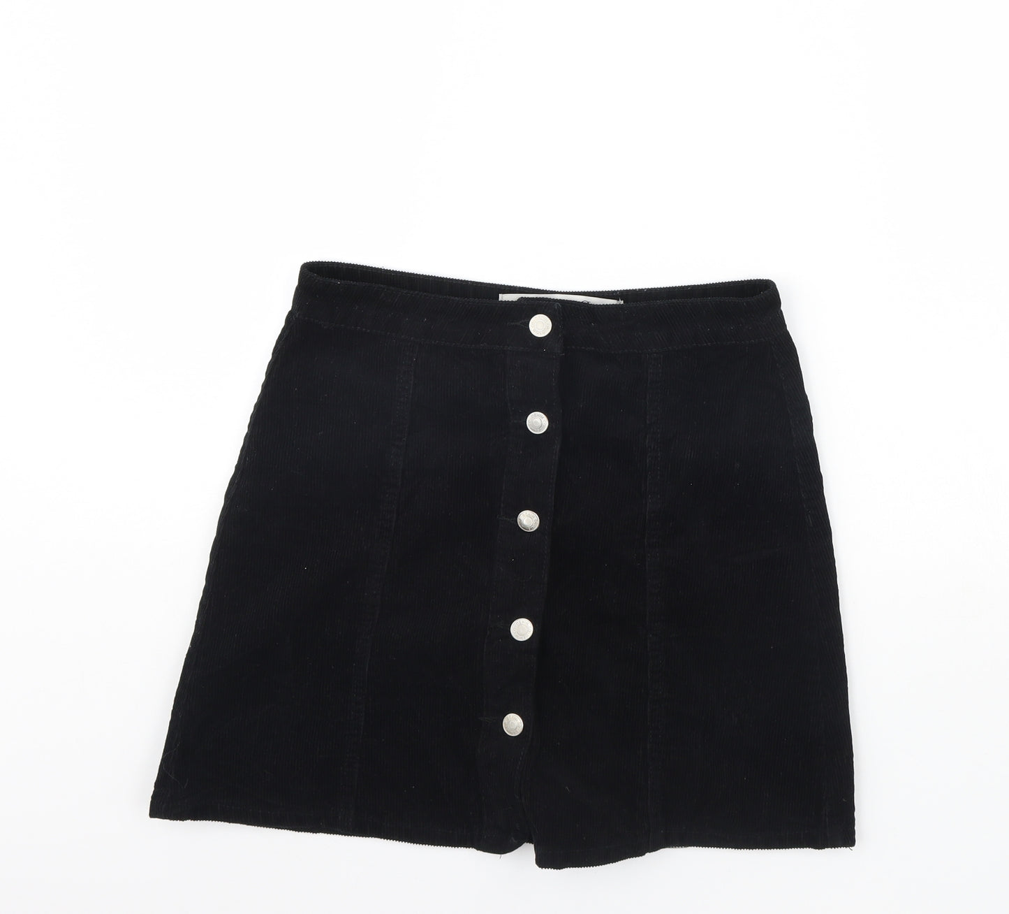 Denim & Co. Womens Black  Corduroy Mini Skirt Size 10