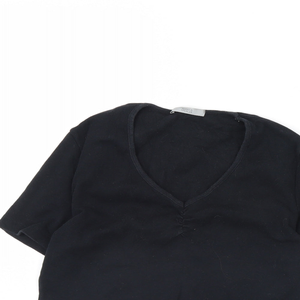 m&s Womens Black   Pullover Jumper Size 14
