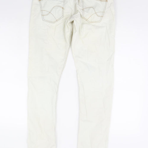 Terranova Womens White   Straight Jeans Size L L30 in