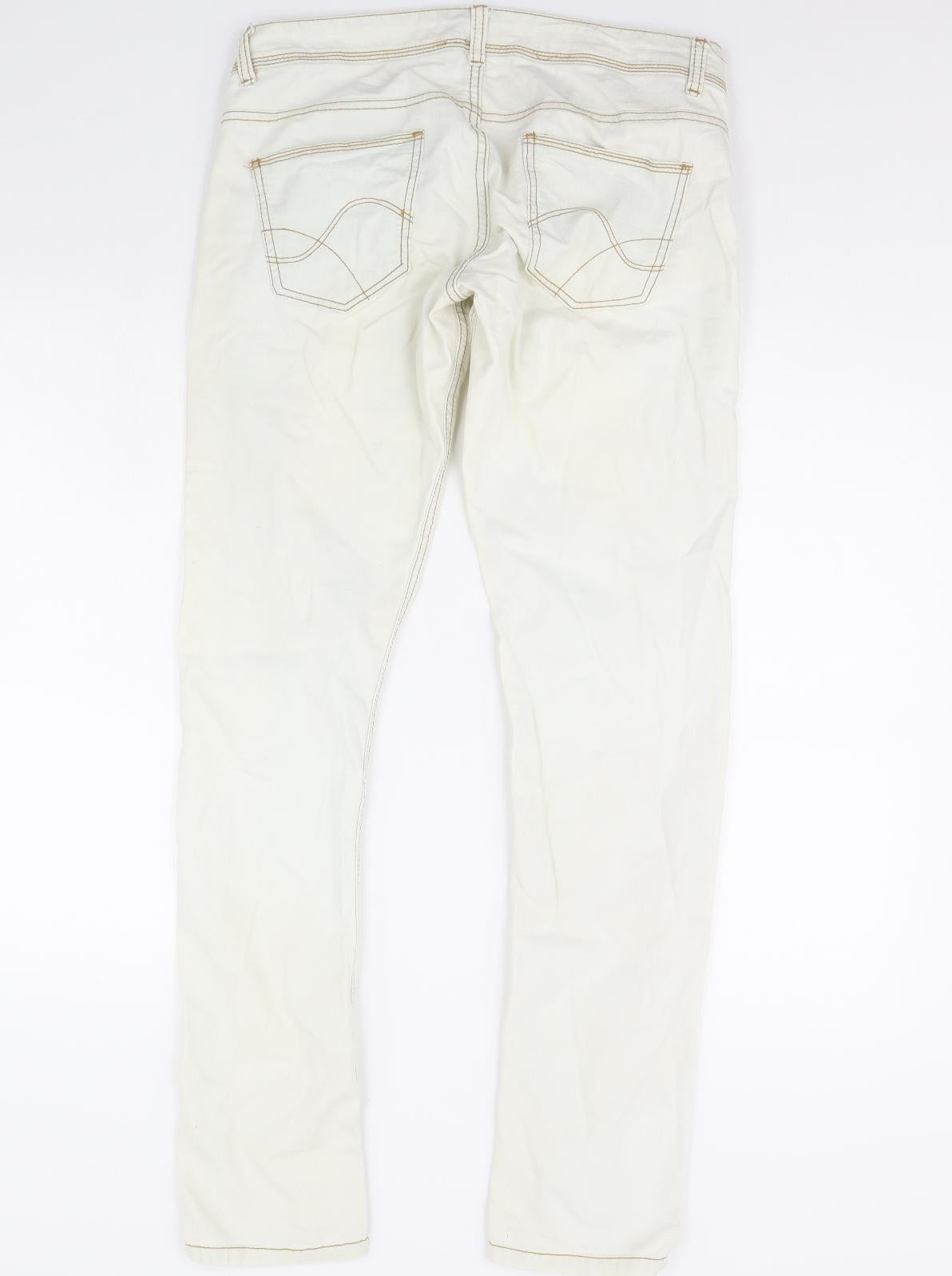 Terranova Womens White   Straight Jeans Size L L30 in