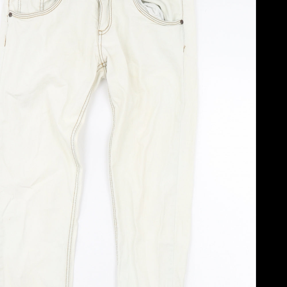 Terranova Womens White   Straight Jeans Size L L30 in