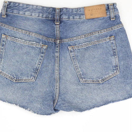 Bershka Womens Blue   Cut-Off Shorts Size 32 in