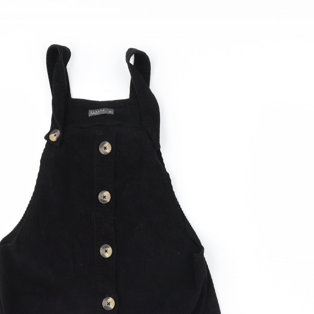 Papaya Womens Black   Pinafore/Dungaree Dress  Size 14