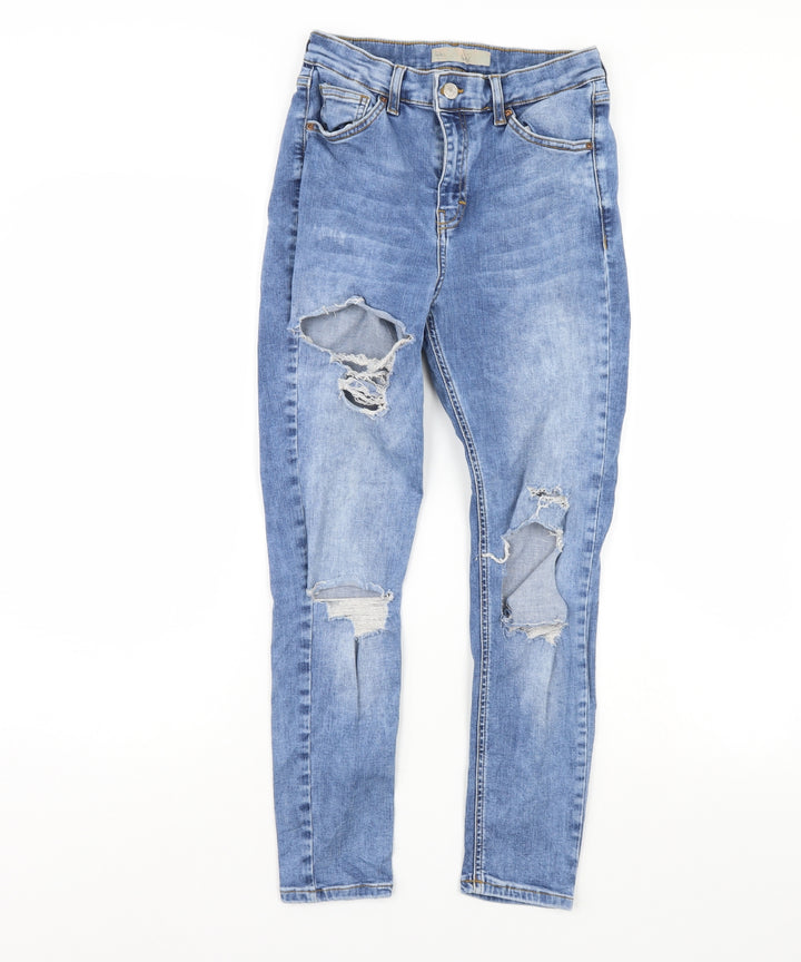 Topshop Womens Blue Skinny Jeans Size 26 in L30 in