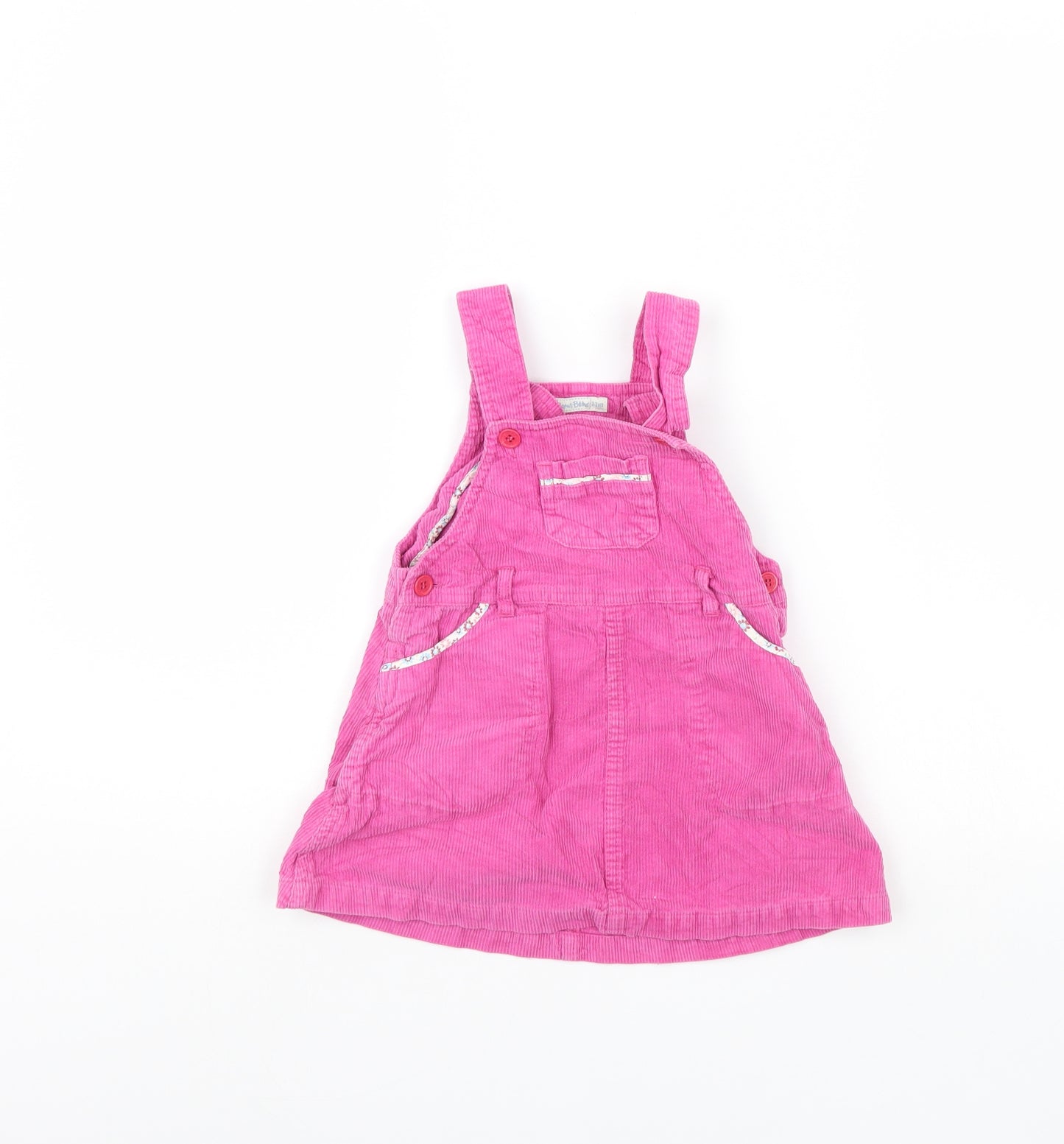 JoJo Maman Bébé Girls Pink  Corduroy Pinafore/Dungaree Dress  Size 2 Years