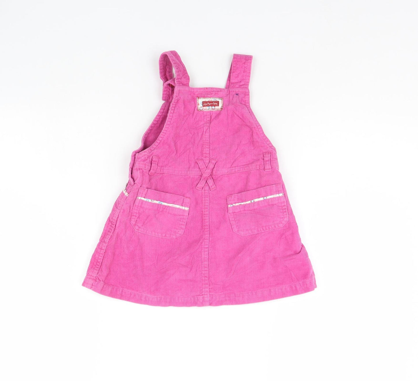 JoJo Maman Bébé Girls Pink  Corduroy Pinafore/Dungaree Dress  Size 2 Years