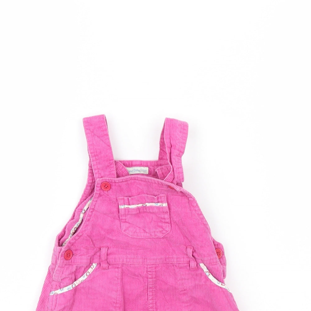 JoJo Maman Bébé Girls Pink  Corduroy Pinafore/Dungaree Dress  Size 2 Years