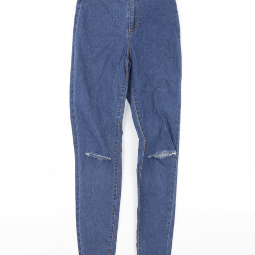 Denim & Co. Womens Blue   Skinny Jeans Size 8 L28 in