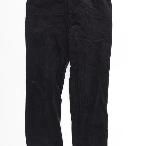 m&s Mens Black  Corduroy Trousers  Size 36 L30 in