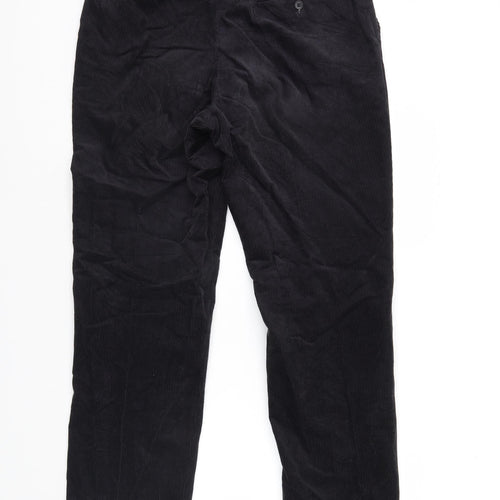 m&s Mens Black  Corduroy Trousers  Size 36 L30 in
