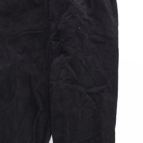 m&s Mens Black  Corduroy Trousers  Size 36 L30 in