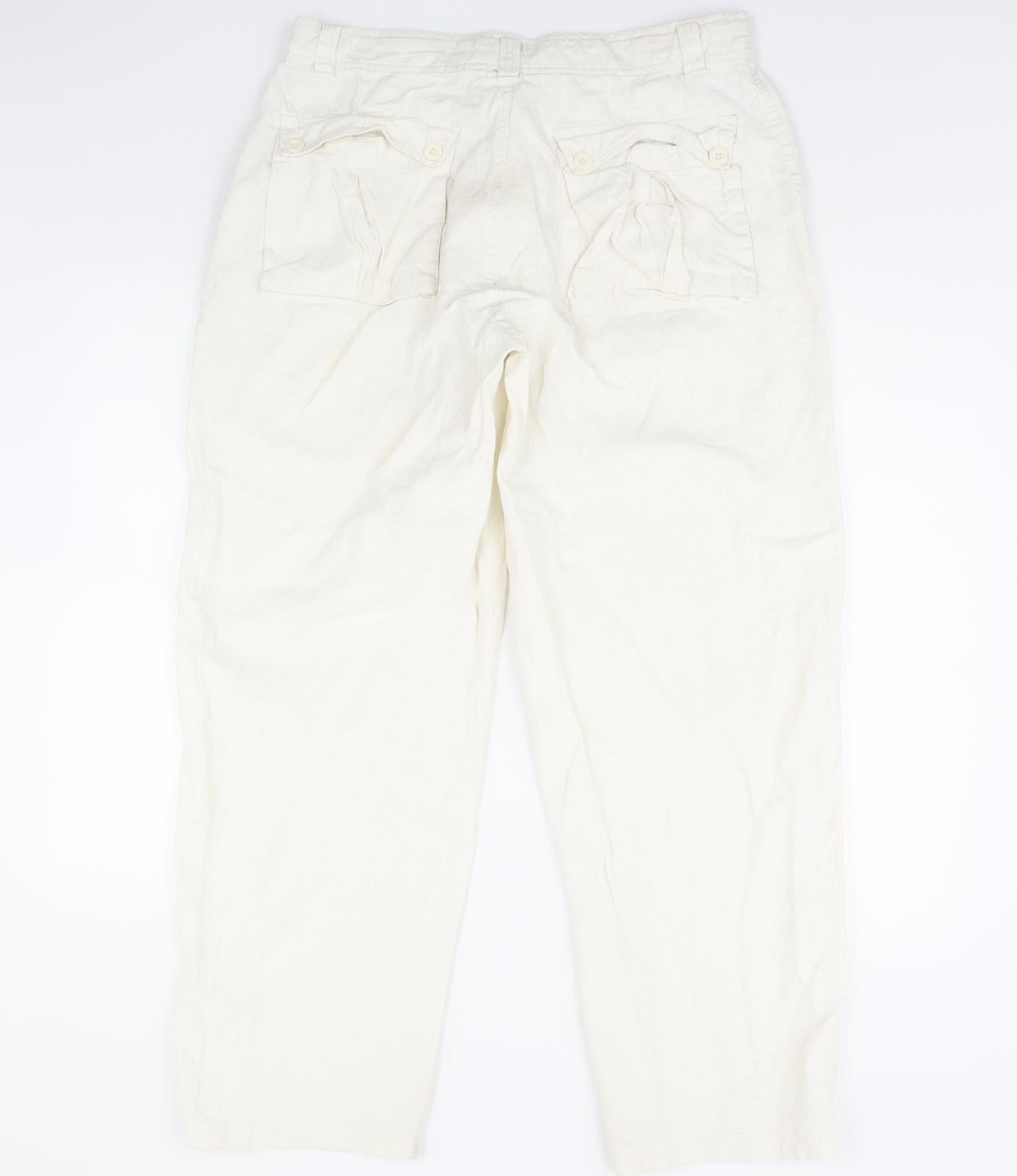 KAMU Womens White   Trousers  Size 18 L30 in