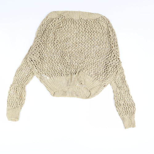 Be beau Womens Gold   Pullover Jumper Size 8