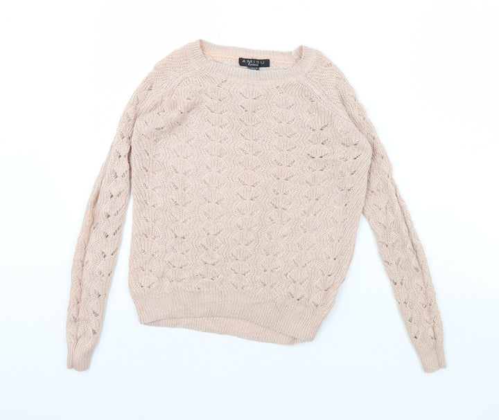Amisu Womens Pink   Pullover Jumper Size XS