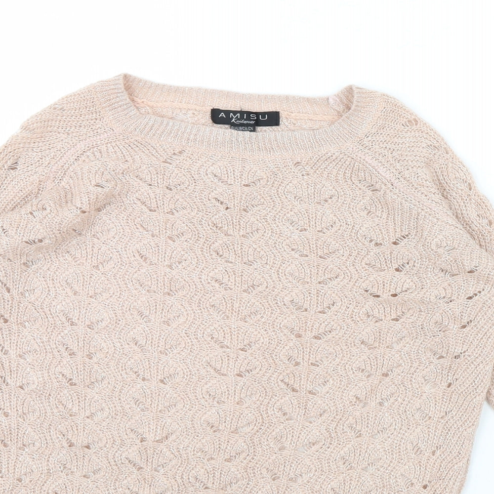 Amisu Womens Pink   Pullover Jumper Size XS