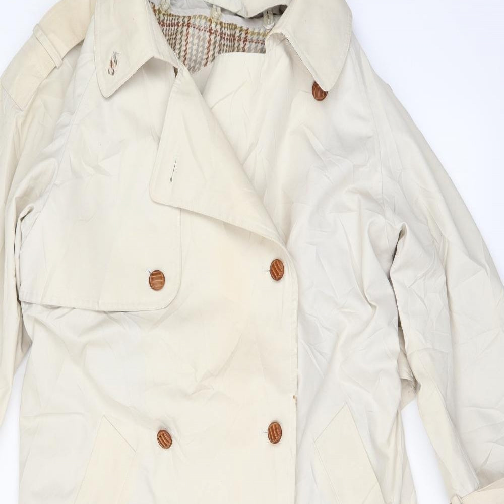Ensign Womens Beige   Trench Coat Coat Size 12