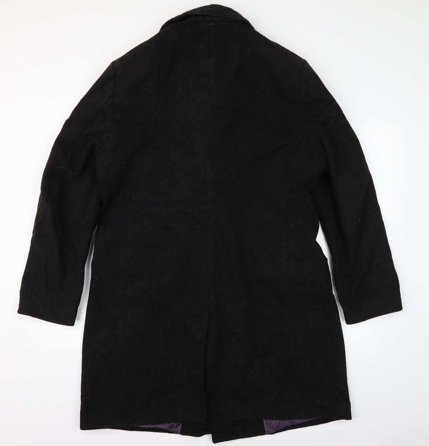 Burton Mens Black   Overcoat Coat Size L