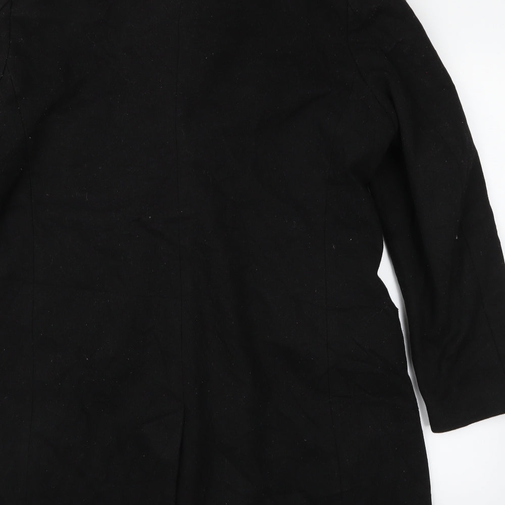 Burton Mens Black   Overcoat Coat Size L