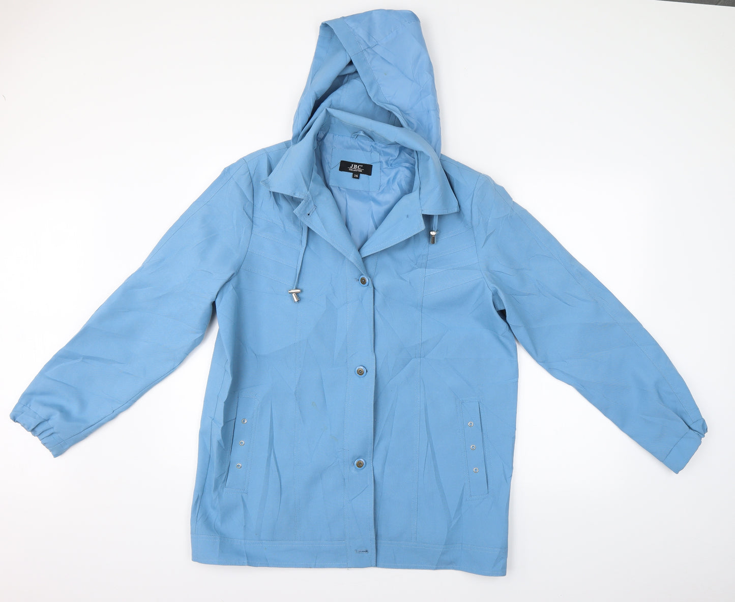 JBC Womens Blue   Trench Coat Coat Size 14