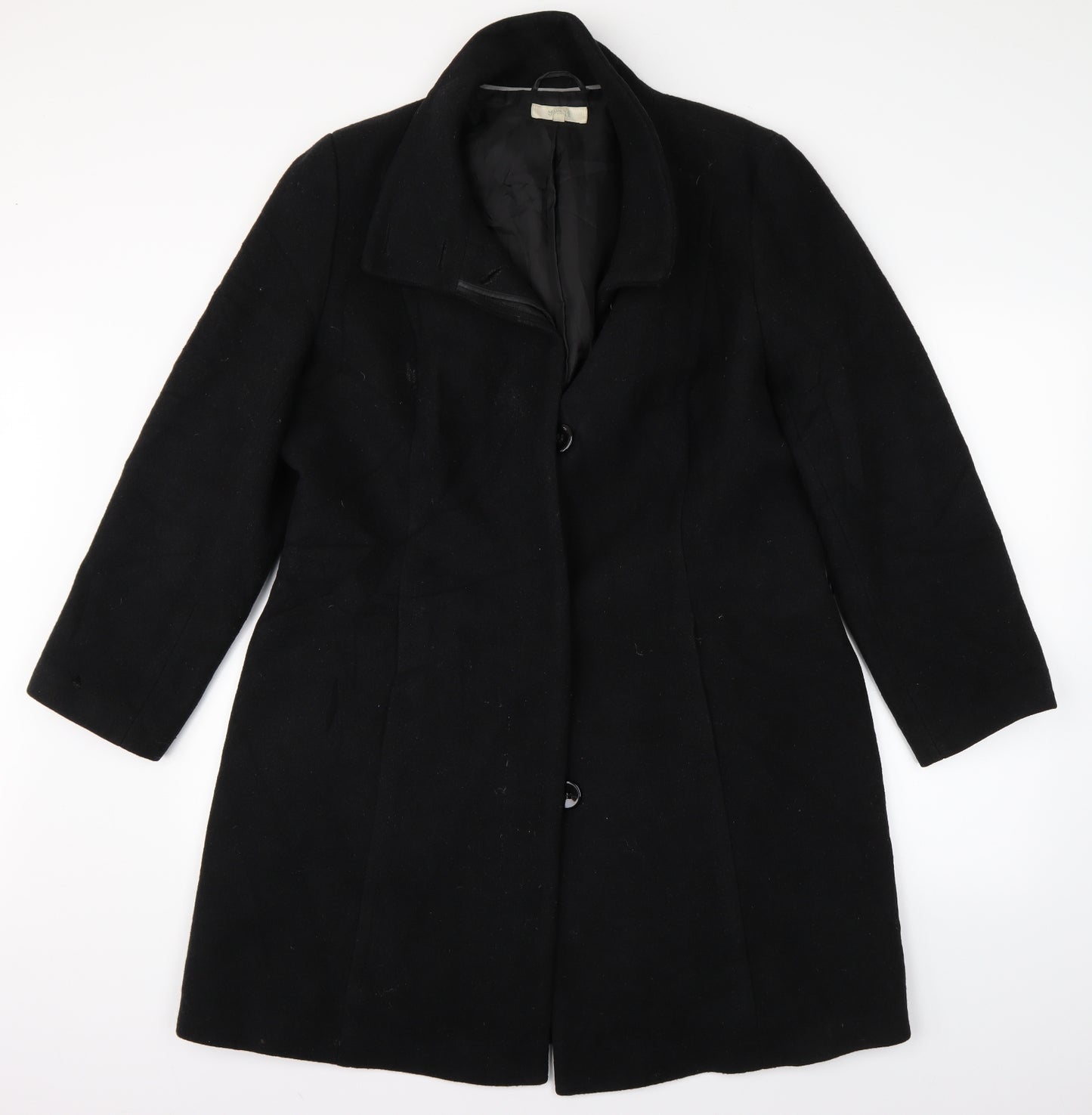 Marks and Spencer Womens Black   Pea Coat Coat Size 20