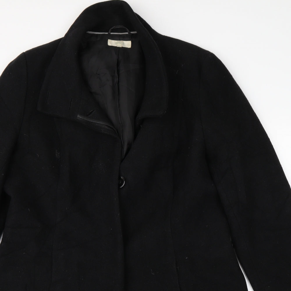 Marks and Spencer Womens Black   Pea Coat Coat Size 20