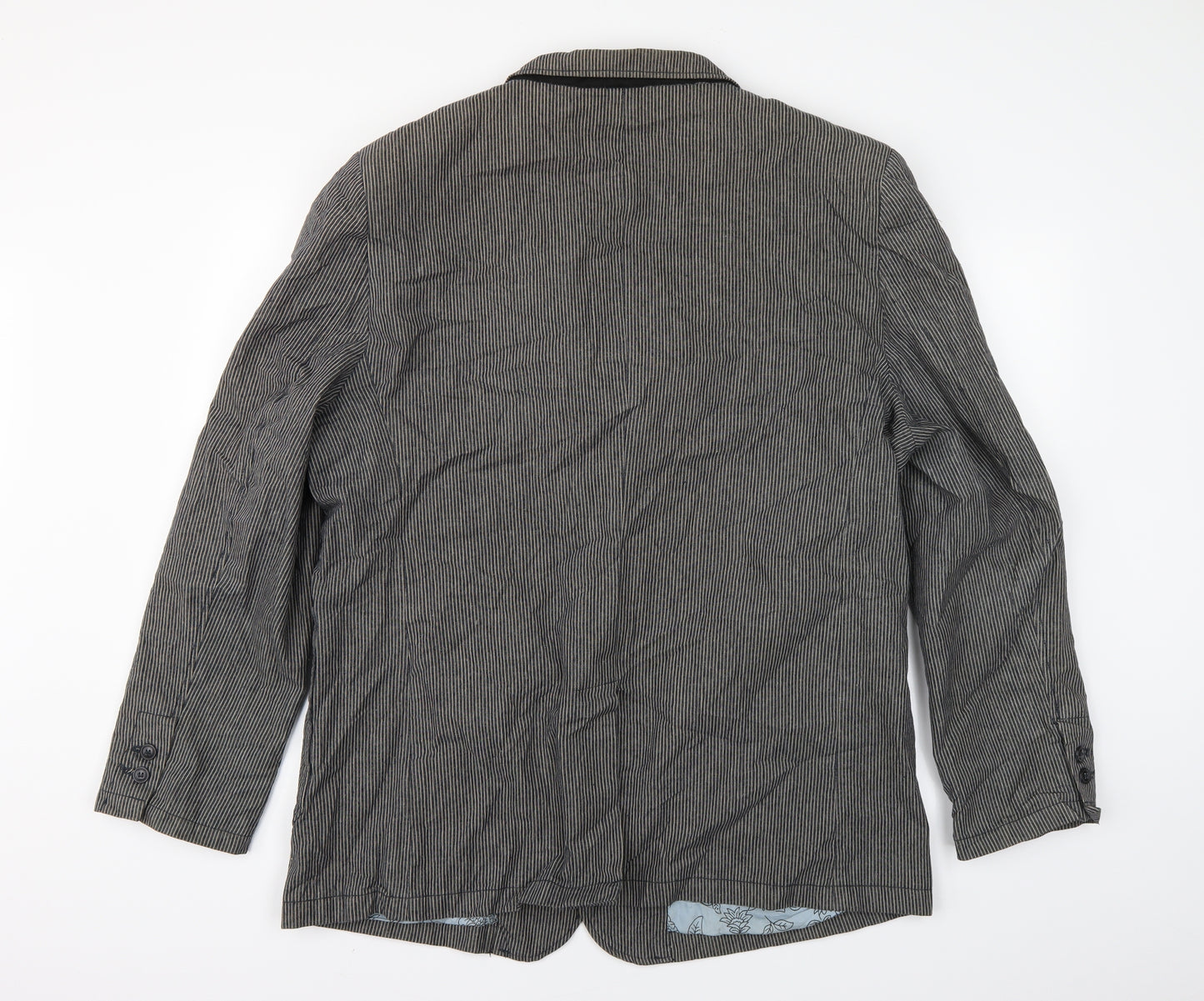 Cedar Wood State Mens Grey Striped  Jacket Suit Jacket