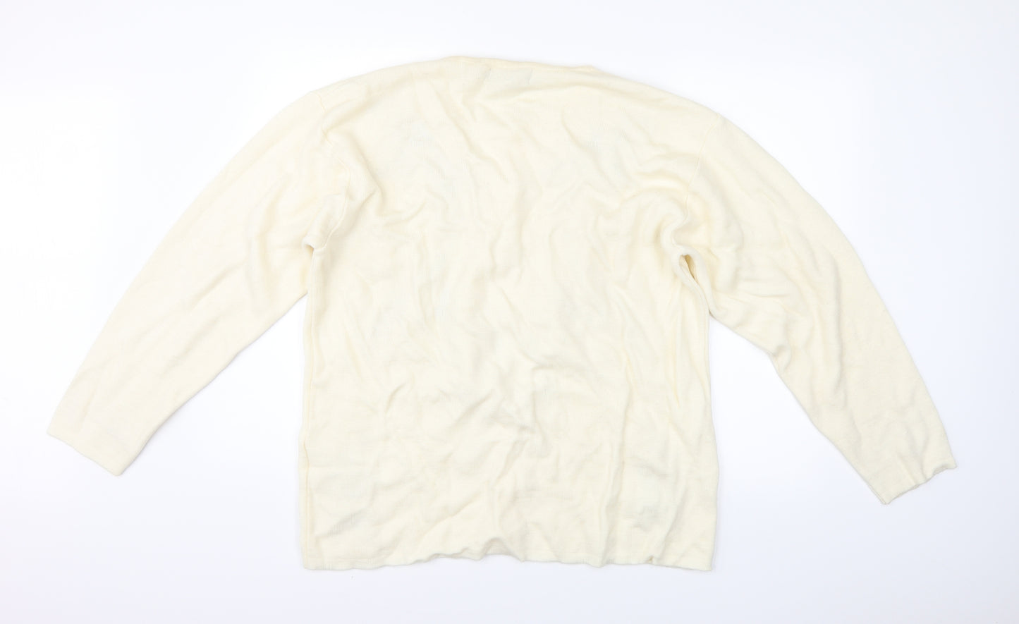 Paramour Womens Ivory Floral  Cardigan Jumper One Size