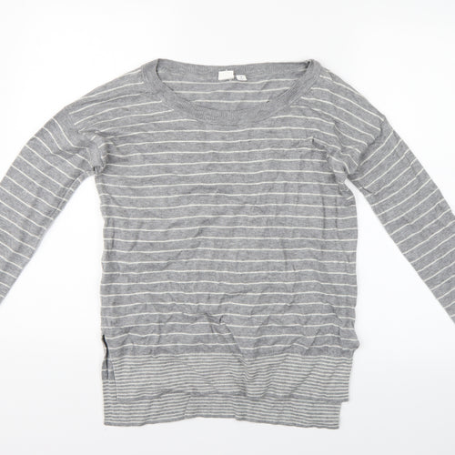 Gap Womens Grey Striped  Basic Blouse Size XS
