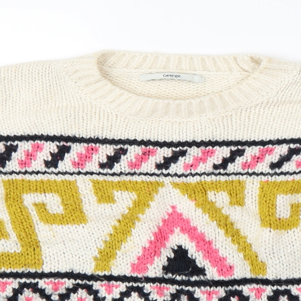 George Womens Ivory   Pullover Jumper Size 8