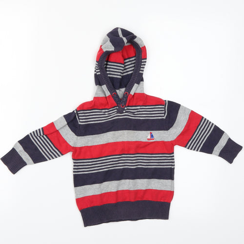 George Baby Blue Striped  Pullover Jumper Size 12-18 Months