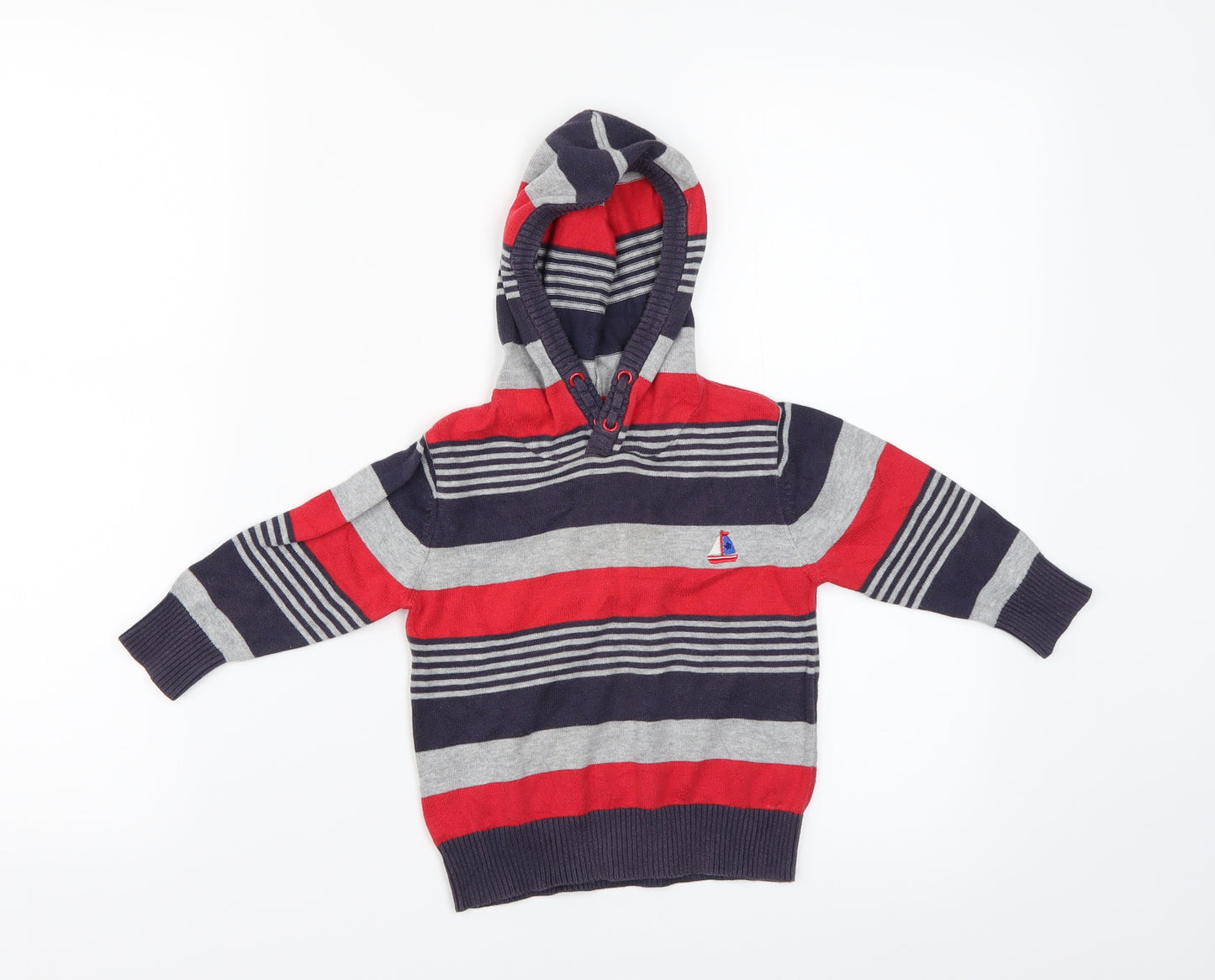 George Baby Blue Striped  Pullover Jumper Size 12-18 Months