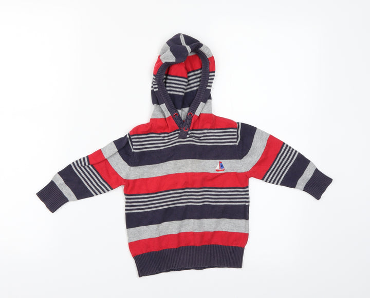 George Baby Blue Striped  Pullover Jumper Size 12-18 Months