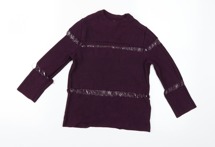 Topshop Womens Purple Basic Blouse Size 6
