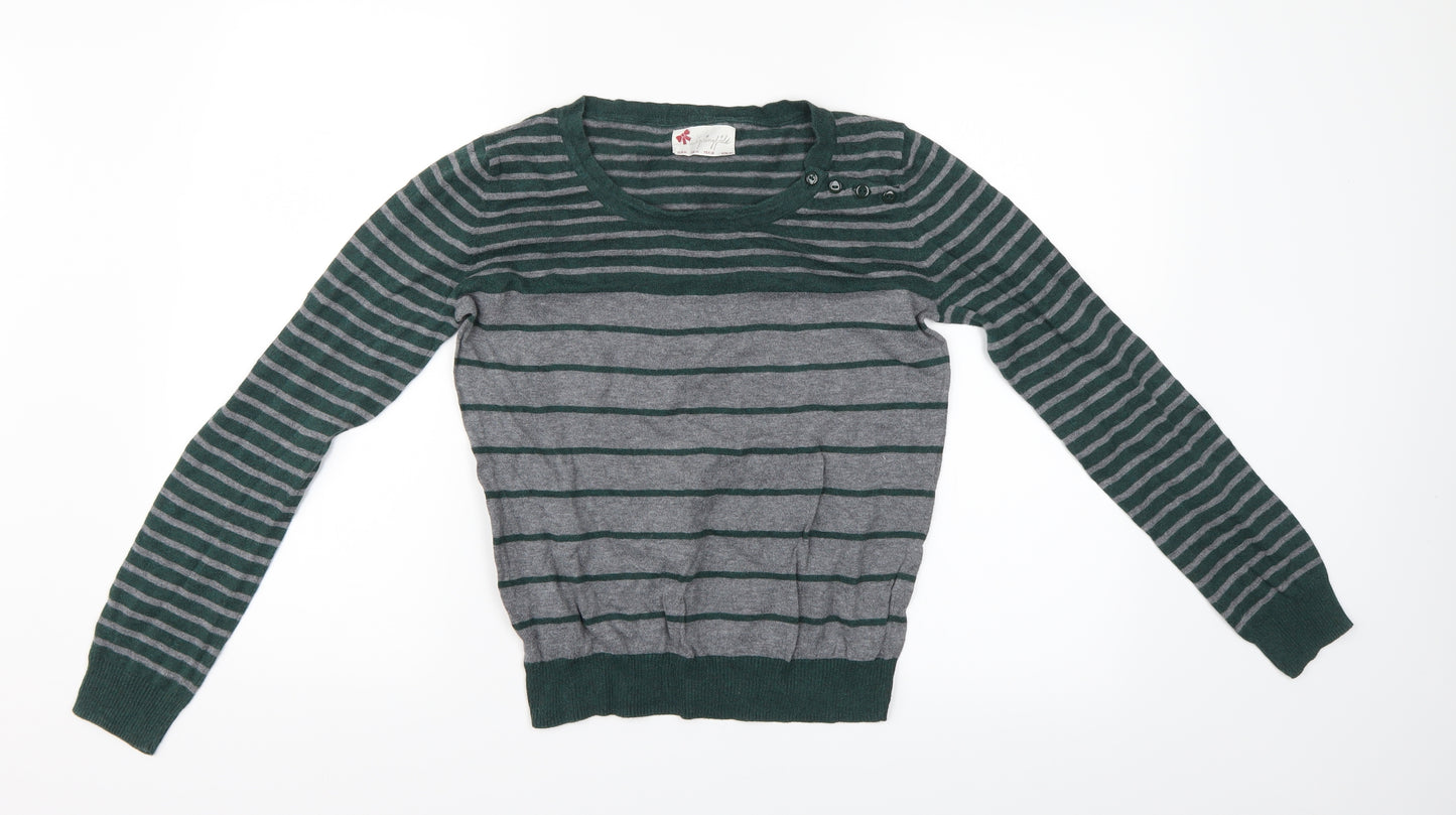 Spingfield Womens Green Striped  Basic Blouse Size 10
