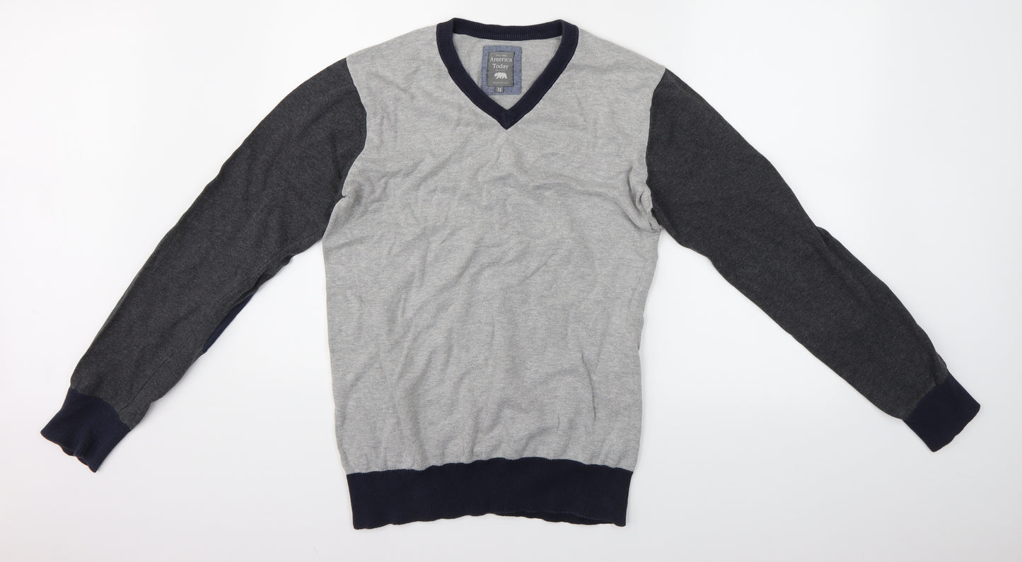America Today Mens Grey   Pullover Jumper Size M