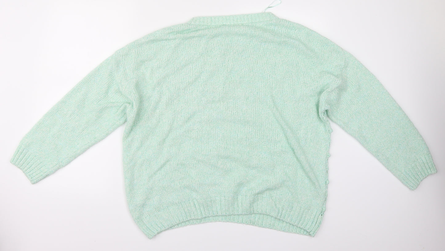 George Womens Green   Henley Jumper Size XL