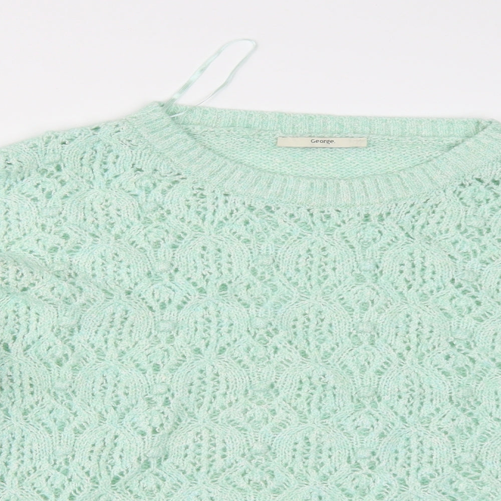 George Womens Green   Henley Jumper Size XL