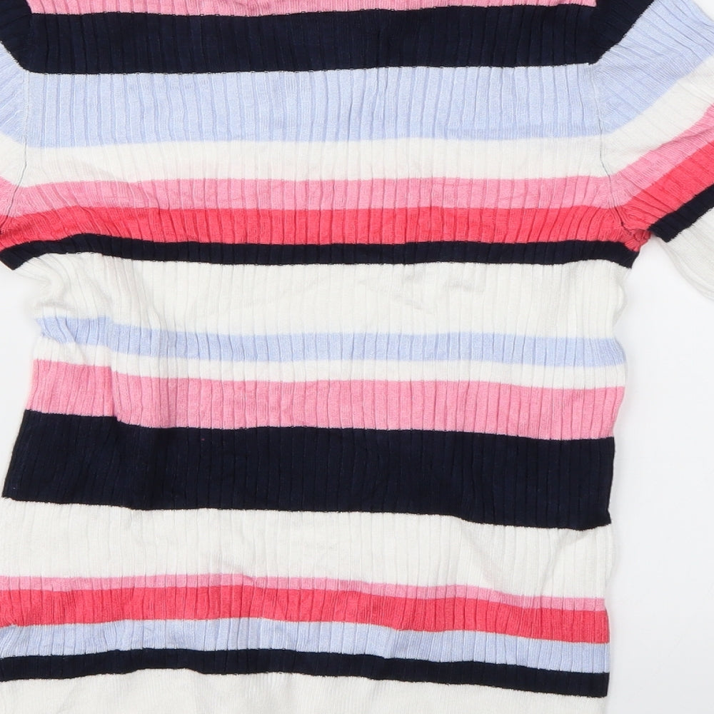 Marks and Spencer Womens Multicoloured Striped  Basic Blouse Size 10