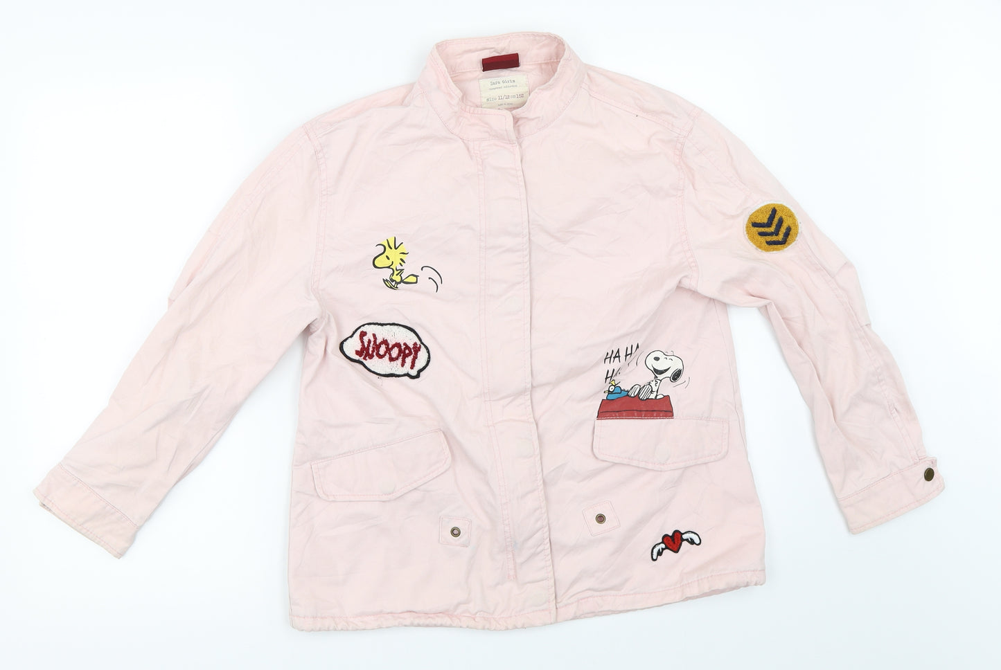 Zara Girls Pink   Jacket  Size 11-12 Years  - snoopy