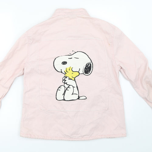 Zara Girls Pink   Jacket  Size 11-12 Years  - snoopy