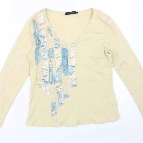 Principles Womens Beige   Basic T-Shirt Size 14