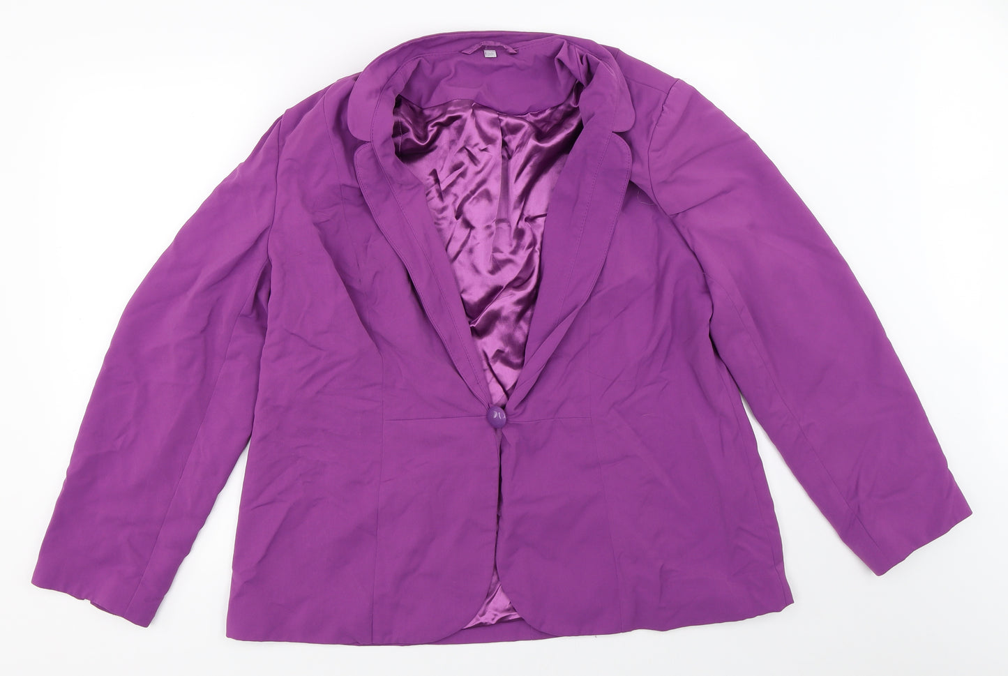 Preworn Womens Purple   Jacket Blazer Size 20